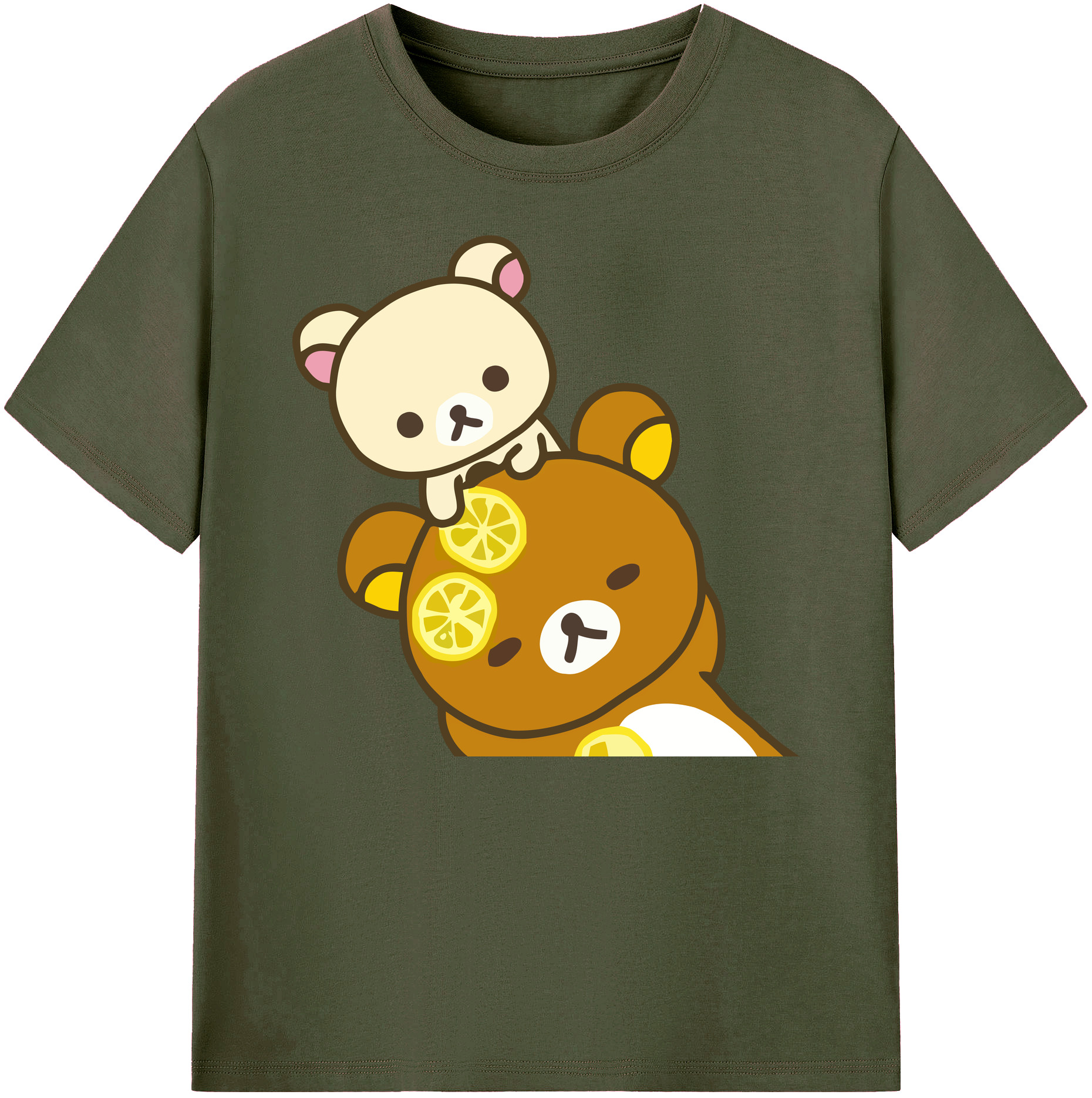 （画像用） リラックマ リラックマ キイロイトリ Rilakkuma Korilakkuma Kiiroitori 綿100％ メンズ半袖Tシャツ｜肌触りやわらか＆通気性